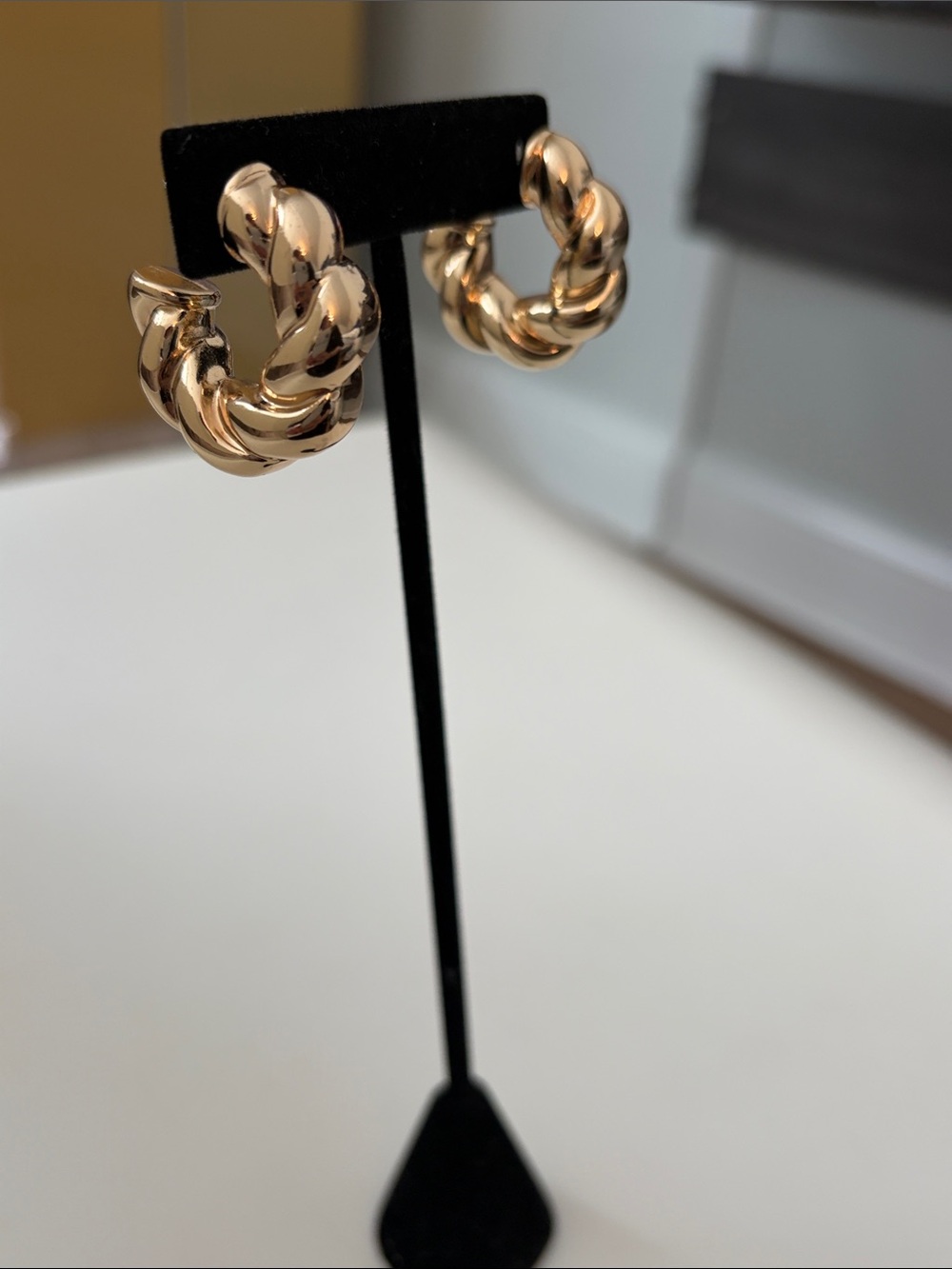 Gold-Tone Twisted Hoop Earrings - Women Jewelry
